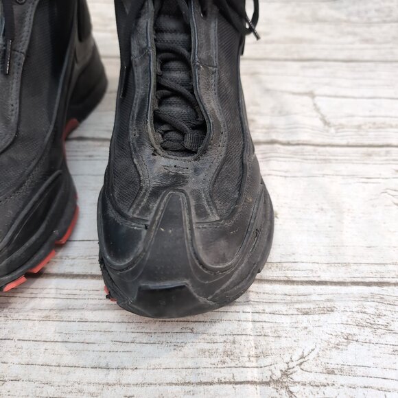 Icon Motorcycle Riding Boots Black Leather/Textile – Men’s 9 - Picture 2 of 9